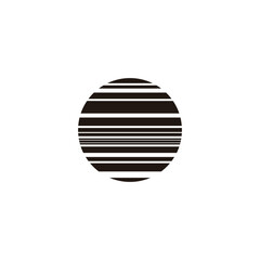 Circle stripes, abstract geometric symbol simple logo vector