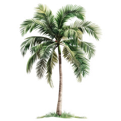 Palm tree, cutout, detailed cutout of palm tree, palm tree, graphic cutout, palm tree cutout design, realistic cutout of palm tree, on a transparent backgrounds