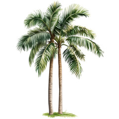 Palm tree, cutout, detailed cutout of palm tree, palm tree, graphic cutout, palm tree cutout design, realistic cutout of palm tree, on a transparent backgrounds