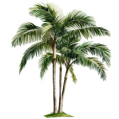 Palm tree, cutout, detailed cutout of palm tree, palm tree, graphic cutout, palm tree cutout design, realistic cutout of palm tree, on a transparent backgrounds