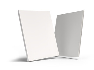 Blank Magazine or Book cover mockup design isolated on white background. Template for presentation a publisher, notebook, catalogs, brochures, magazines, diary, journal, booklet or publication