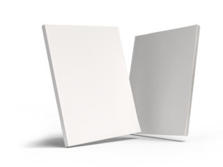 Blank Magazine or Book cover mockup design isolated on white background. Template for presentation a publisher, notebook, catalogs, brochures, magazines, diary, journal, booklet or publication