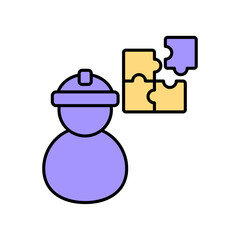 Icon a problem solving, isolated against a clean background.