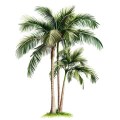 Palm tree, cutout, detailed cutout of palm tree, palm tree, graphic cutout, palm tree cutout design, realistic cutout of palm tree, on a transparent backgrounds