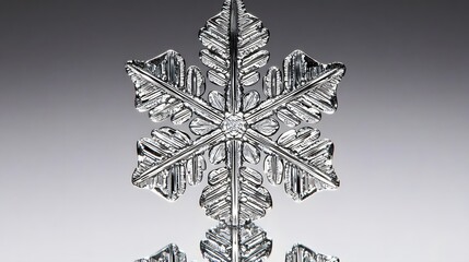 Intricate Macro Photography of a Single Snowflake