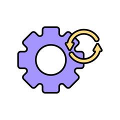 Icon a process, isolated against a clean background.