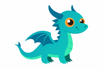 Fototapeta premium green dragon cartoon