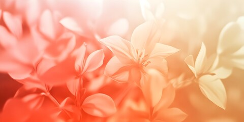 Obraz premium Warm floral-themed design with glowing light and subtle bokeh effects
