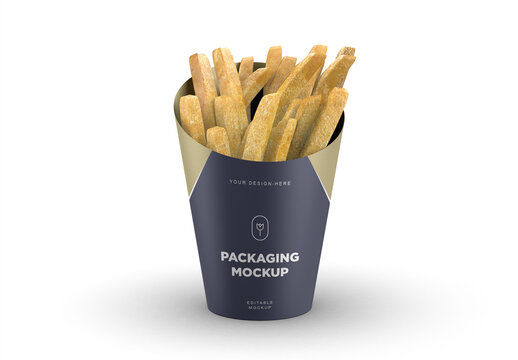 French Fries Packaging Mockup