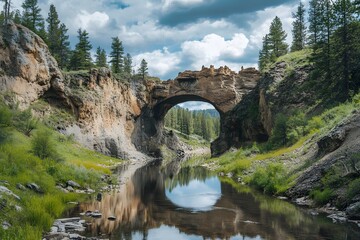 bridge over the river, Generative AI