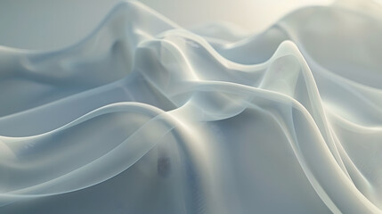 Obraz premium Elegant abstract white curve radio wave effect motion video background, generative ai