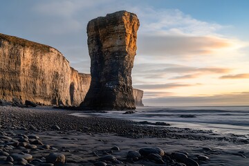 Fototapeta premium rock in the sea, Generative AI