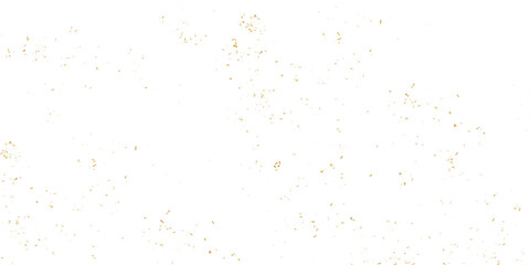 Abstract doted and confetti golden glitter and zigzag ribbon particles splatter on transparent background. Luxury golden glitter confetti that floats down falling bokeh celebration background.