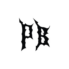 PB monogram logo design letter text name symbol monochrome logotype alphabet character simple logo