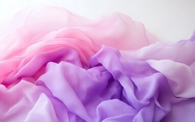 Flowing pink and purple fabric creating a dreamy abstract background