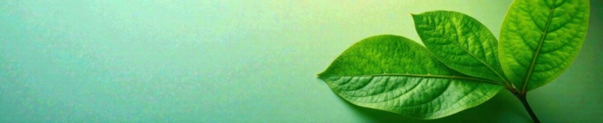 Obraz premium Green plant leaf placed against a colored surface or background, nature, leaf, botanical