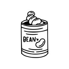 vector illustration of a beans can