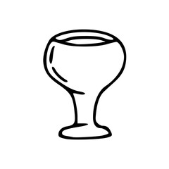 a line art drawing of a minimalist vase in cartoon style
