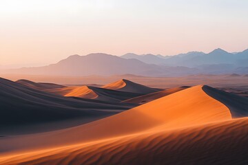 sunset in the desert, Generative AI