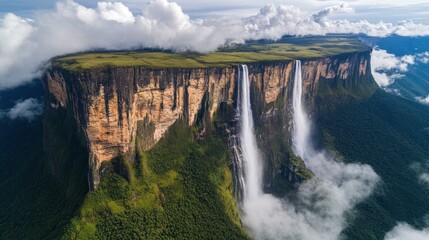 Angel Falls: A Majestic Waterfall Cascading from Auy