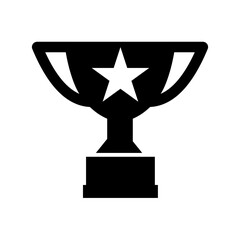 Trophy Cup Silhouette. Trophy Cup vector illustration.