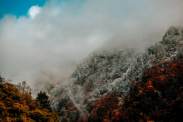 Fototapeta premium Lake in the snowy mountains