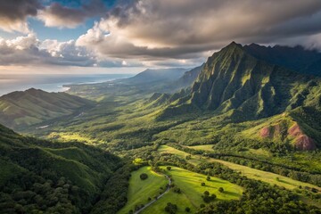 Majestic Mountain Range Aerial View: Breathtaking 4K Landscape Photography
