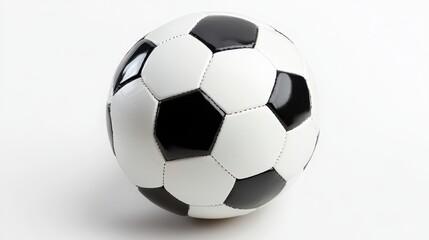Fototapeta premium A close-up of a soccer ball and referee whistle on a white isolated background