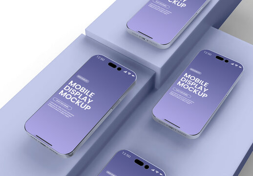 Floating Purple Smartphone Mockup