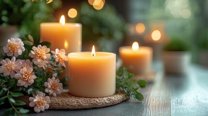 Serene Candlelight: A Tranquil Evening Atmosphere
