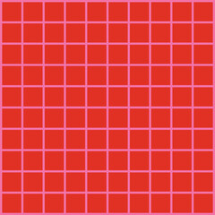 Retro geometrical checkered seamless pattern with red squares. Love Valentine's Day romantic background