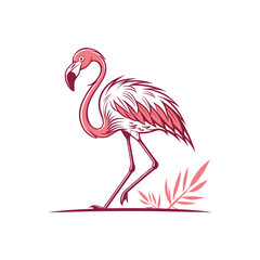 Flamingo logo art and illustration