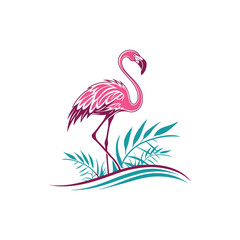 Flamingo logo art and illustration
