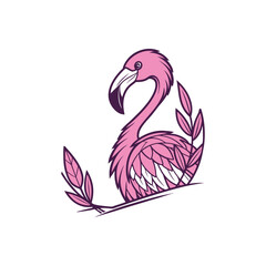 Flamingo logo art and illustration