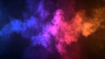 Naklejka premium Abstract Cosmic Nebula Cloudscape: Vibrant Blue and Red Space Background