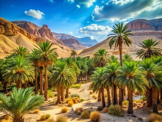 Majestic Palm Oasis: Ein Gedi Desert, Israel - Documentary Photography