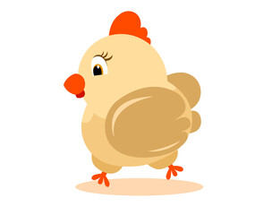 plucky chicken is showing off its moves with a joyful flap of its wings and a cheerful expression. It's a reminder to embrace life's simple pleasures and let your spirit soar vector.