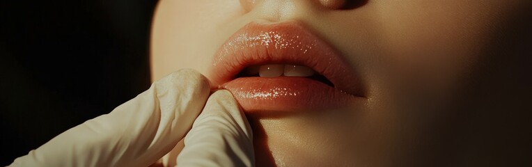 Obraz premium Enhancing beauty through subtle cosmetic lip procedures