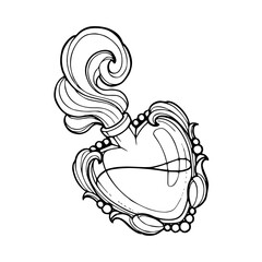 hand drawn illustration of a love poison bottle