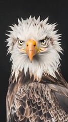 Obraz premium Majestic Bald Eagle Portrait Close Up Wild Bird of Prey