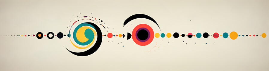 Obraz premium illustrazione sfondo con elementi astratti e motivi geometrici a tema surreale