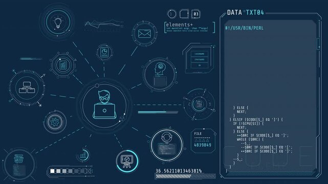 Animated infographics about IT professional and programming.