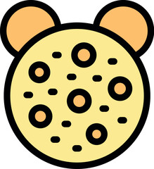 Delicious baked confectionery resembling a cartoon mouse head, perfect for children's parties or themed celebrations