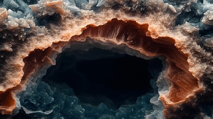 Abstract Crystal Cave Geode Formation AI Art