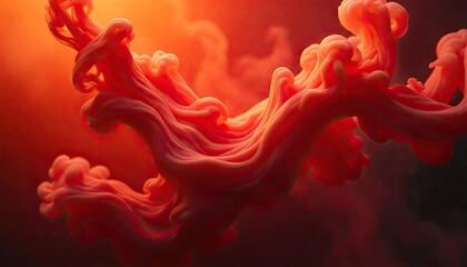 Dynamic Fluid Dynamics Captured in Vivid Swirls and Vibrant Colors Creating an Abstract and Surreal Artistic Expression of Motion in a Mystical and Ethereal Form