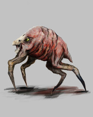 Parasite Creature Design for graphic resource