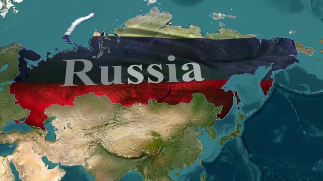 4k russia map animation by after effect