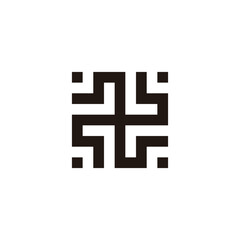 Square, decor, abstract geometric symbol simple logo vector