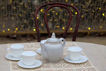 teapot and cup of tea