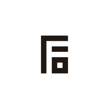 recommend clip art: Letter r, F and o square geometric symbol simple logo vector
